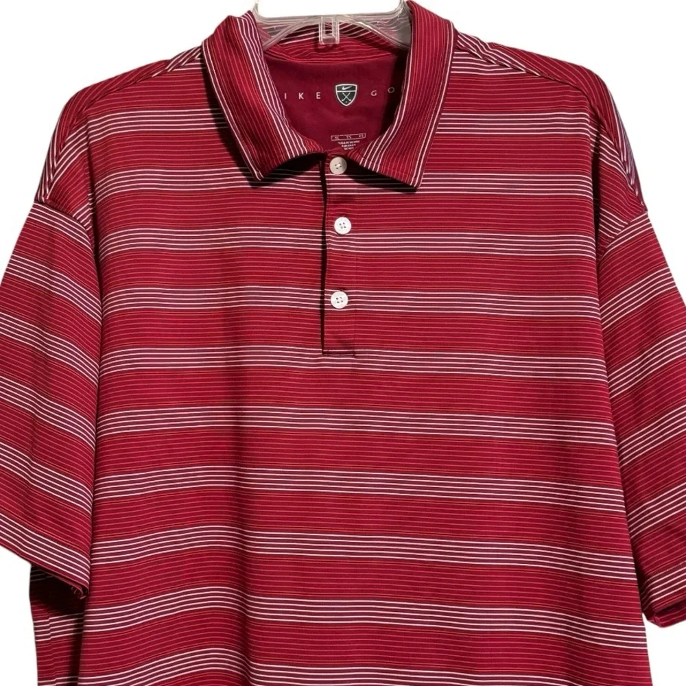 Nike‎ Golf Dri-Fit UV Red Polo Shirt